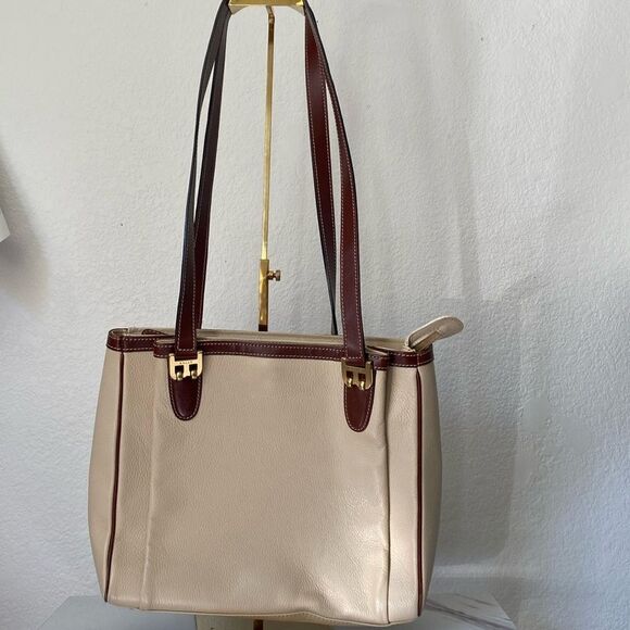 Bally Tan Beige Long Tote Leather Handbag - Picture 1 of 16